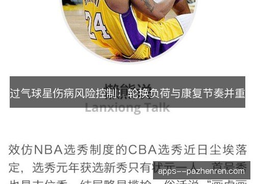 过气球星伤病风险控制:轮换负荷与康复节奏并重 过气球星伤病风险控制:轮换负荷与康复节奏并重